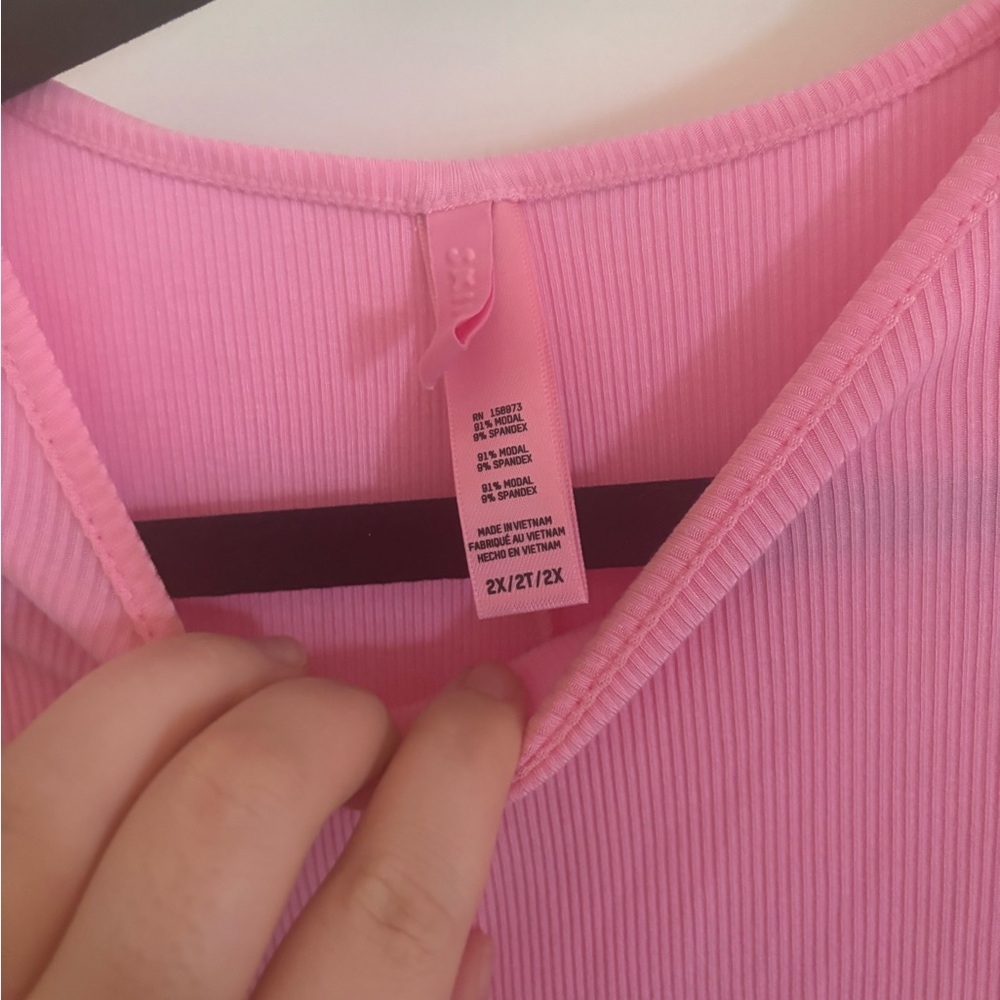 Pink Ribbed Dress